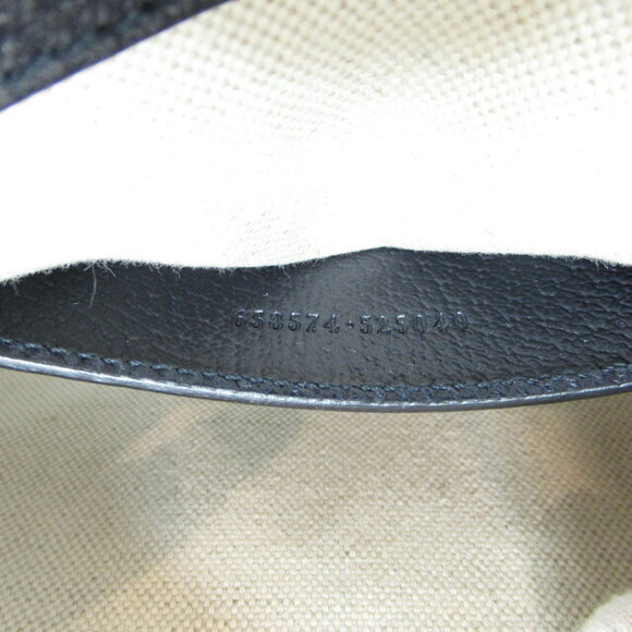 Gucci GG Supreme Horsebid Shoulder Bag Canvas Navy Blue - Picture 8 of 10